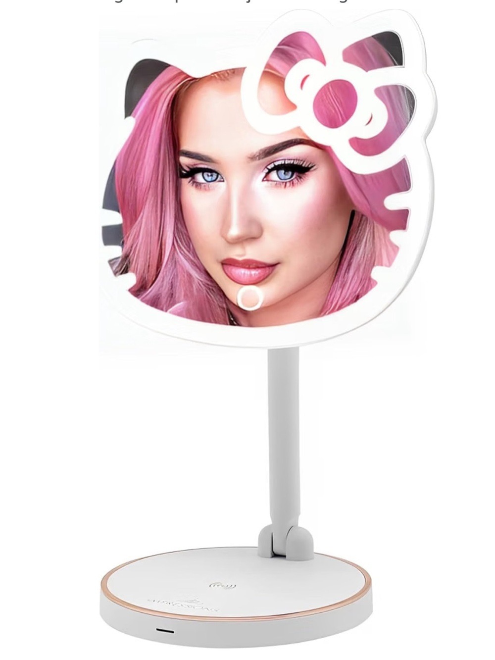 Impressions Hello Kitty LED Rechargeable Makeup Mirror 360 Rotation New
